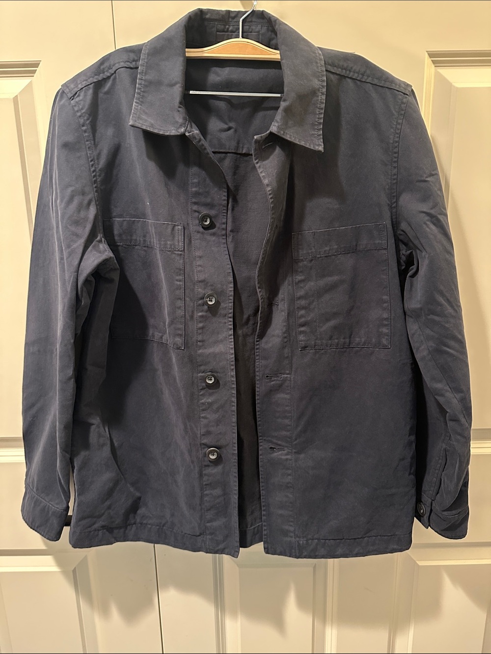 Men’s Mr. P Military-Style Field Jacket in Navy